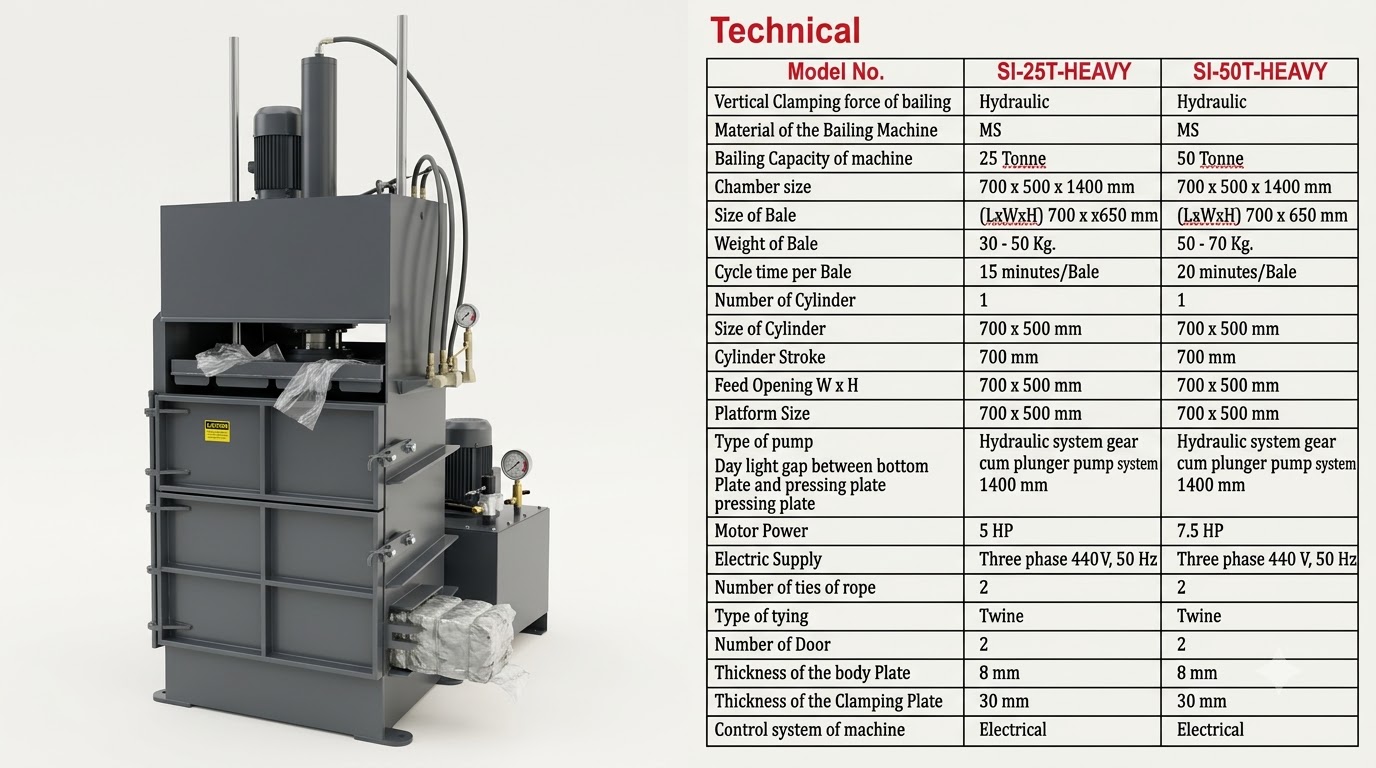 Plastic Bailing Machine — Heavy Duty